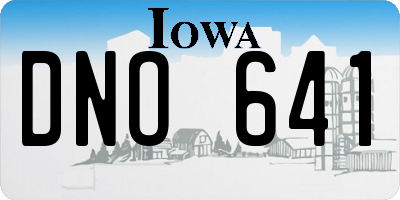 IA license plate DNO641