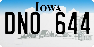 IA license plate DNO644