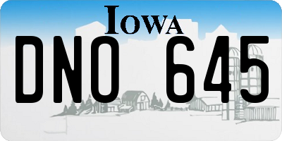 IA license plate DNO645