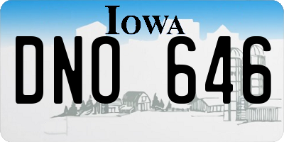IA license plate DNO646