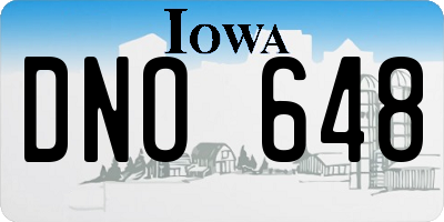 IA license plate DNO648