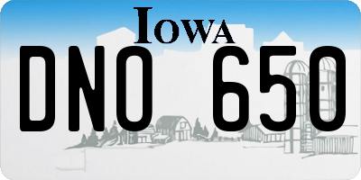 IA license plate DNO650
