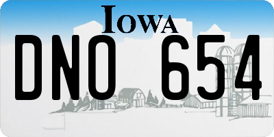 IA license plate DNO654