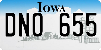 IA license plate DNO655