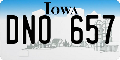IA license plate DNO657