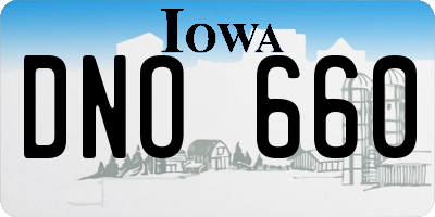 IA license plate DNO660