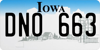 IA license plate DNO663