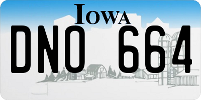 IA license plate DNO664