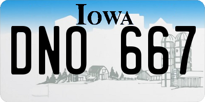 IA license plate DNO667