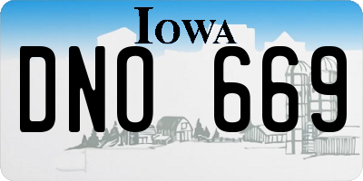 IA license plate DNO669