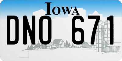 IA license plate DNO671