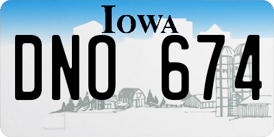 IA license plate DNO674