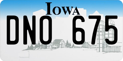 IA license plate DNO675