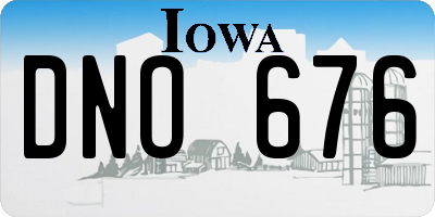 IA license plate DNO676