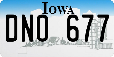IA license plate DNO677