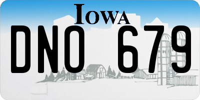 IA license plate DNO679