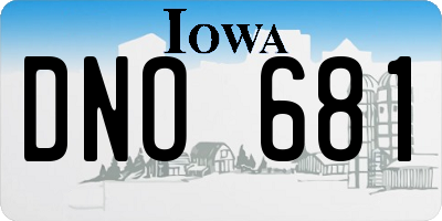 IA license plate DNO681