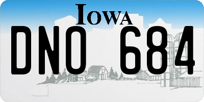 IA license plate DNO684