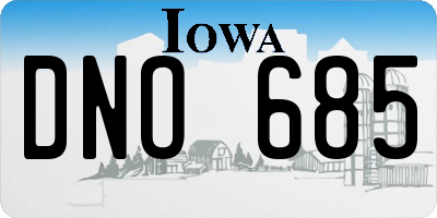 IA license plate DNO685