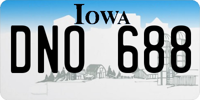 IA license plate DNO688