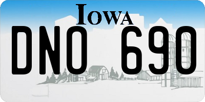 IA license plate DNO690