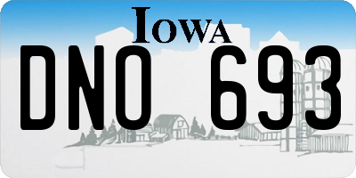 IA license plate DNO693