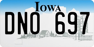 IA license plate DNO697