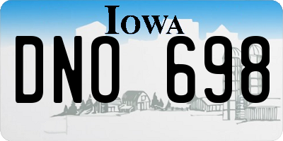 IA license plate DNO698