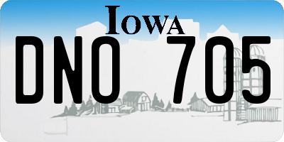 IA license plate DNO705