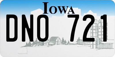 IA license plate DNO721