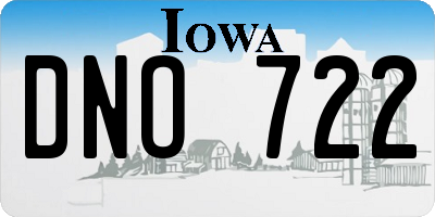 IA license plate DNO722