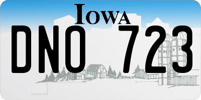 IA license plate DNO723