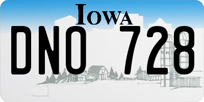 IA license plate DNO728