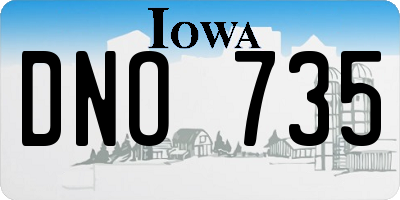 IA license plate DNO735