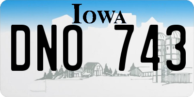 IA license plate DNO743