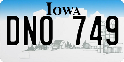 IA license plate DNO749