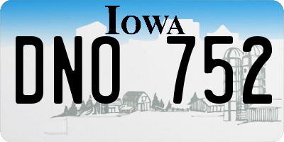 IA license plate DNO752