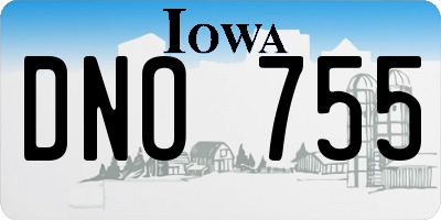 IA license plate DNO755