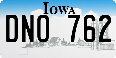 IA license plate DNO762