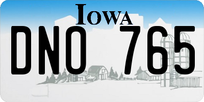IA license plate DNO765