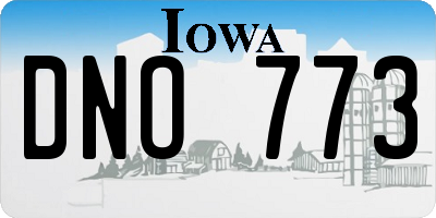 IA license plate DNO773