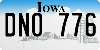 IA license plate DNO776