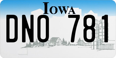 IA license plate DNO781