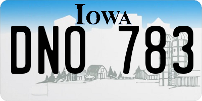 IA license plate DNO783