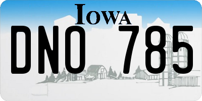 IA license plate DNO785