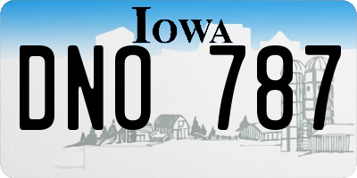 IA license plate DNO787