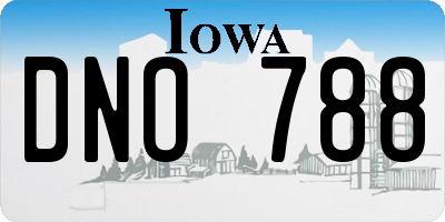 IA license plate DNO788
