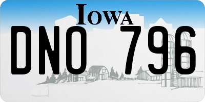 IA license plate DNO796
