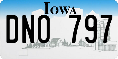 IA license plate DNO797