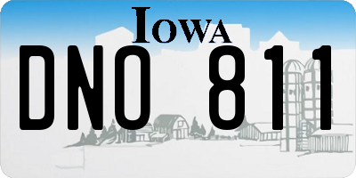 IA license plate DNO811